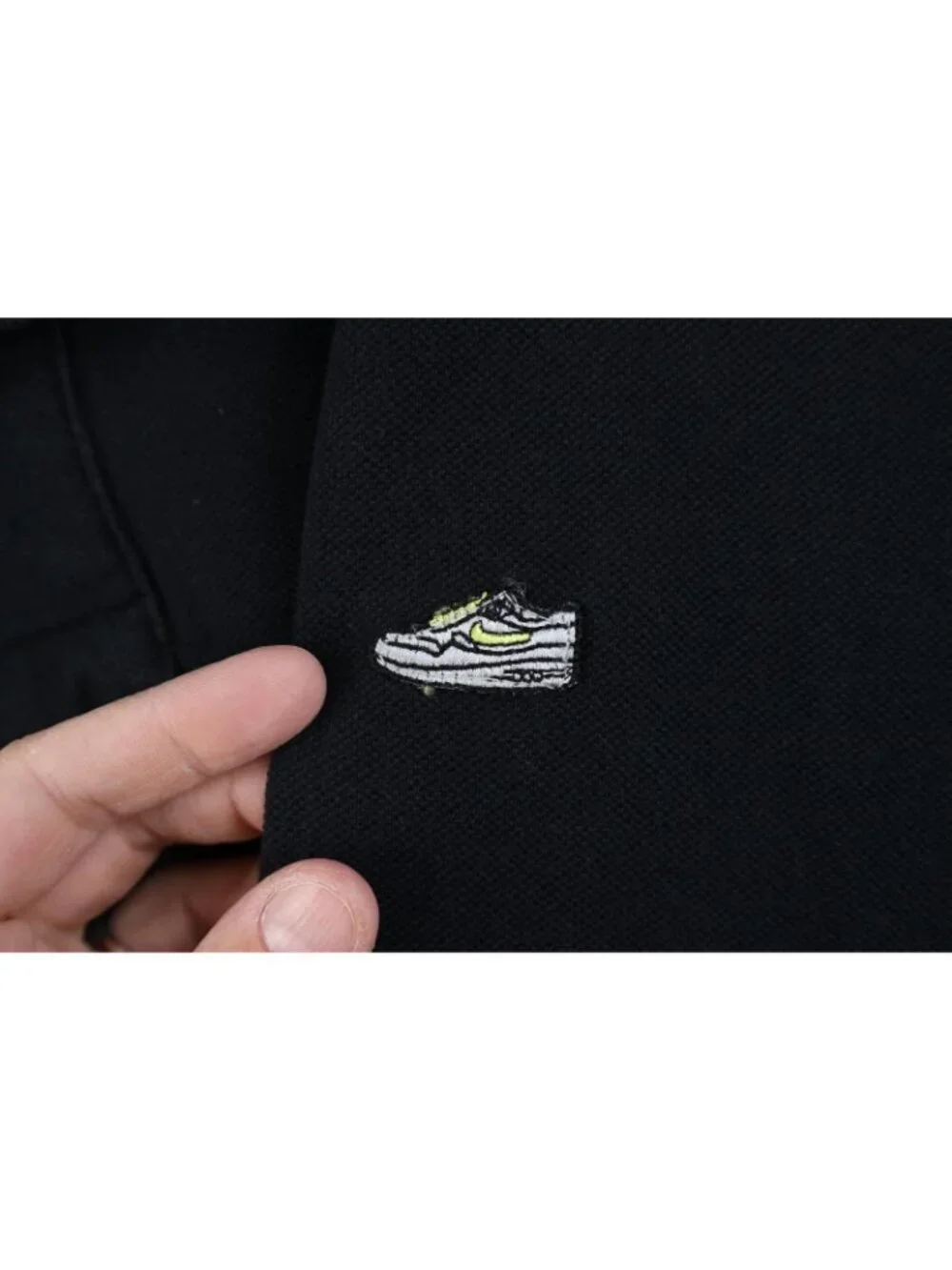 Vtg Nike Sportswear Mens XL Faded Air Max Shoe Patch Collared Golf Polo Shirt